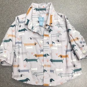 Wiener Dog button up shirt